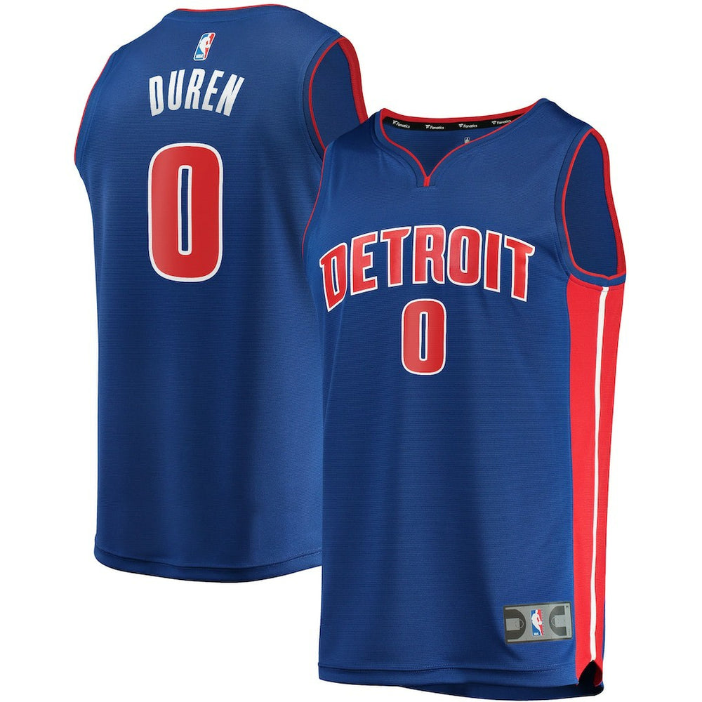 Jalen Duren Detroit Pistons Fast Break Replica Jersey Icon Editi- Blue - NBA