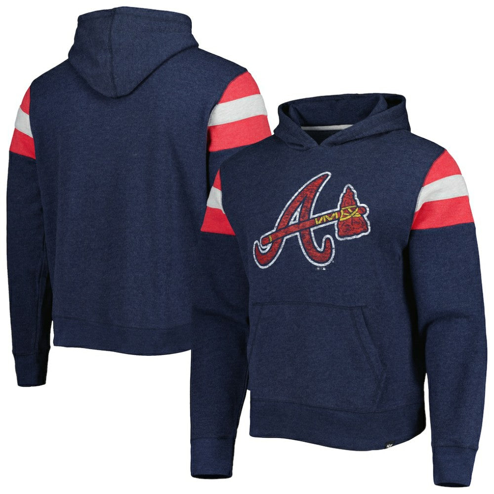 Atlanta Braves '47 Premier Nico Pullover Hoodie - MLB