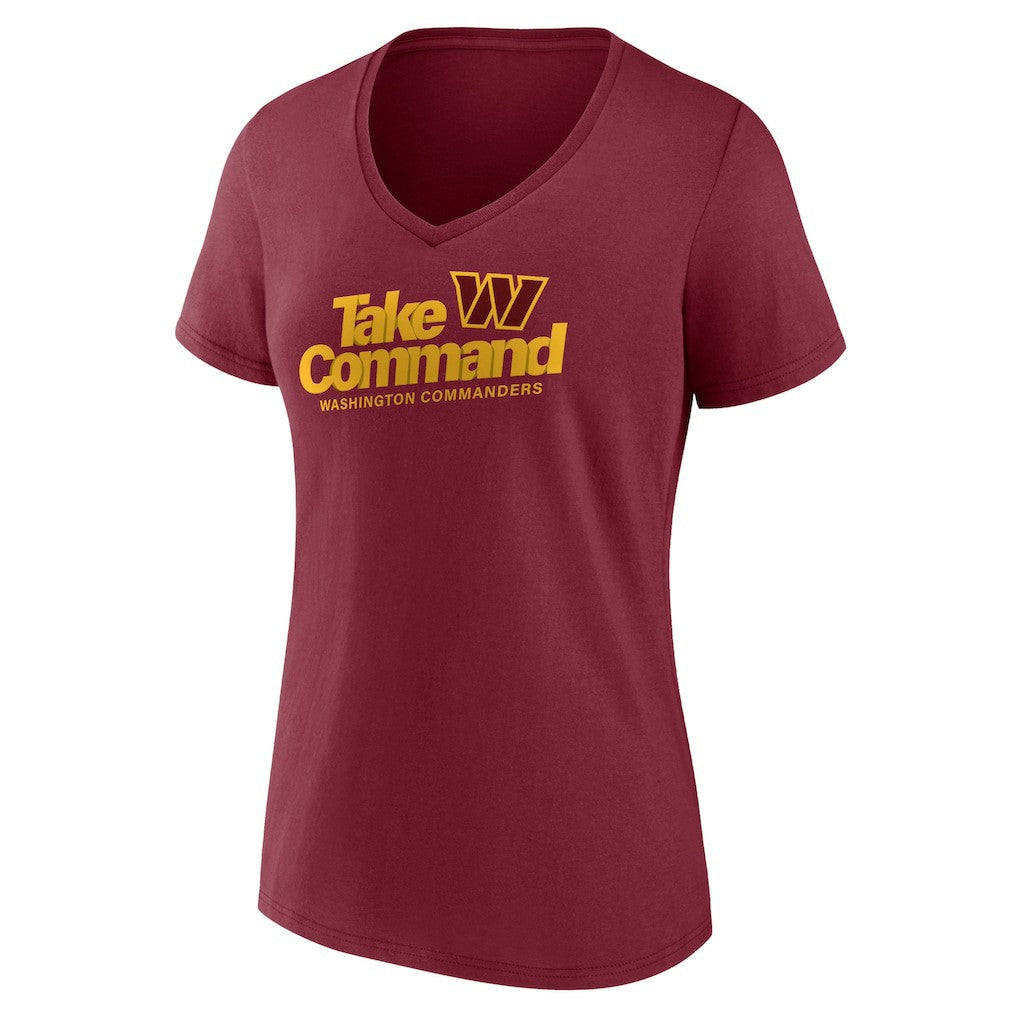 Women's Burgundy Washington Commanders Back Home Again V-Neck T-Shirt | NFL