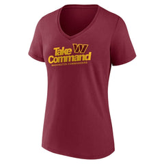 Women's Burgundy Washington Commanders Back Home Again V-Neck T-Shirt | NFL