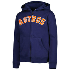 Houston Astros Youth Wordmark Full-Zip Fleece Hoodie - MLB