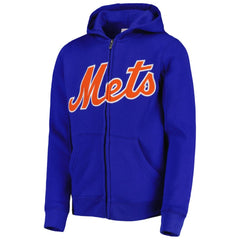 New York Mets Youth Wordmark Full-Zip Fleece Hoodie - MLB