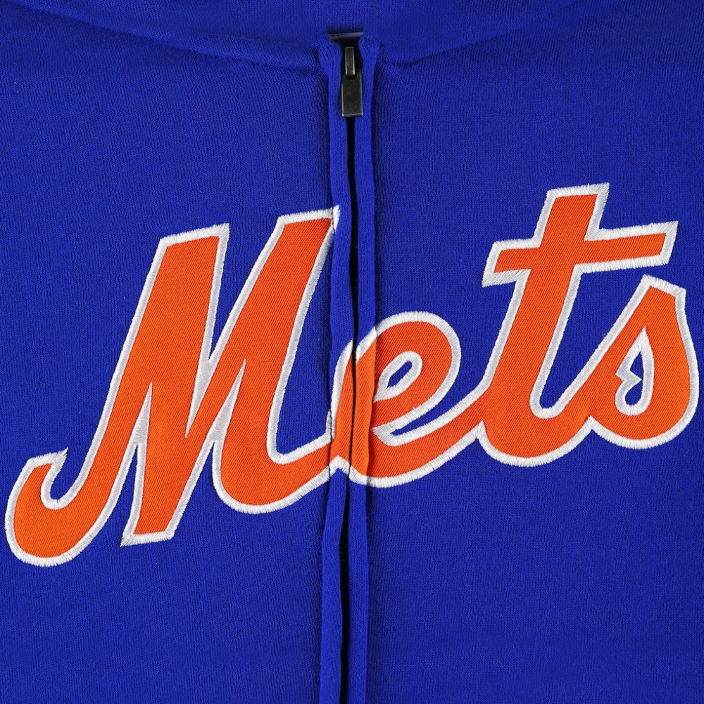 New York Mets Youth Wordmark Full-Zip Fleece Hoodie - MLB