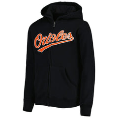 Baltimore Orioles Youth Wordmark Full-Zip Fleece Hoodie - MLB