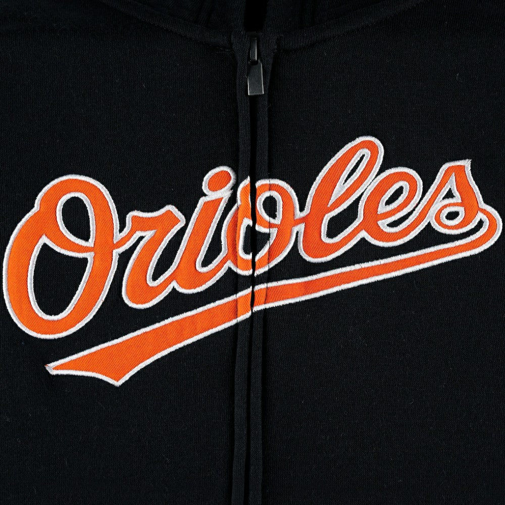 Baltimore Orioles Youth Wordmark Full-Zip Fleece Hoodie - MLB