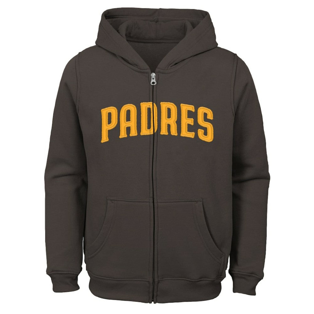 San Diego Padres Youth Wordmark Full-Zip Fleece Hoodie - MLB