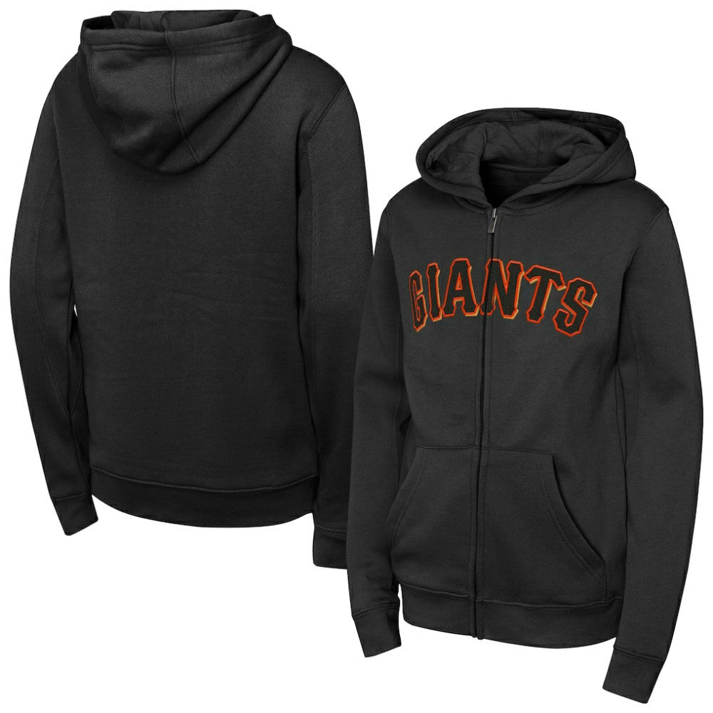 San Francisco Giants Youth Wordmark Full-Zip Fleece Hoodie - MLB