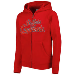 St. Louis Cardinals Youth Wordmark Full-Zip Fleece Hoodie - MLB