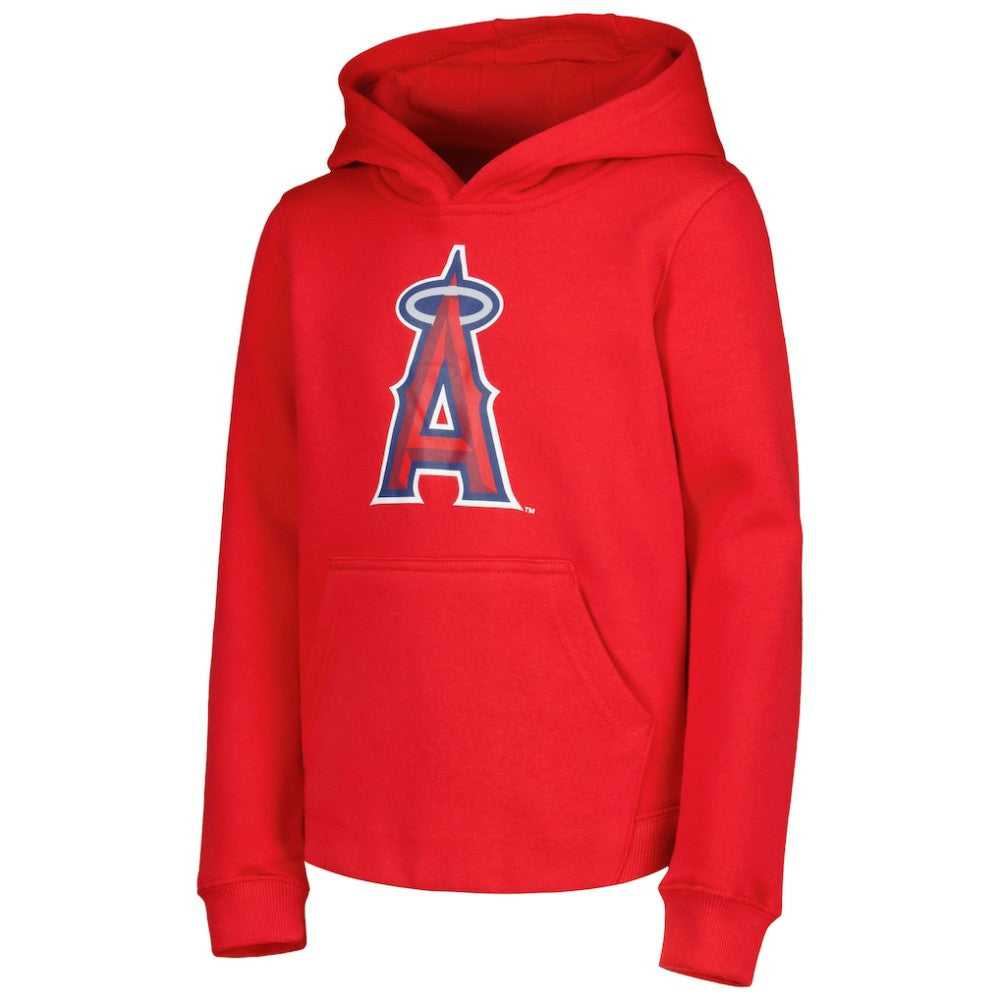 Los Angeles Angels Youth Team Primary Logo Pullover Hoodie - MLB