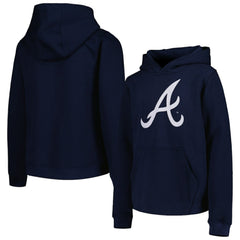 Atlanta Braves Youth Team Primary Logo Pullover Hoodie - MLB