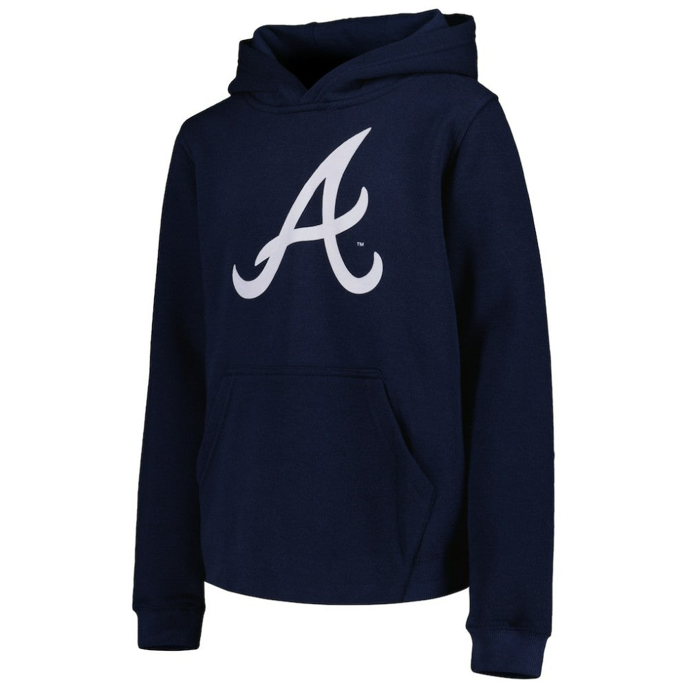 Atlanta Braves Youth Team Primary Logo Pullover Hoodie - MLB