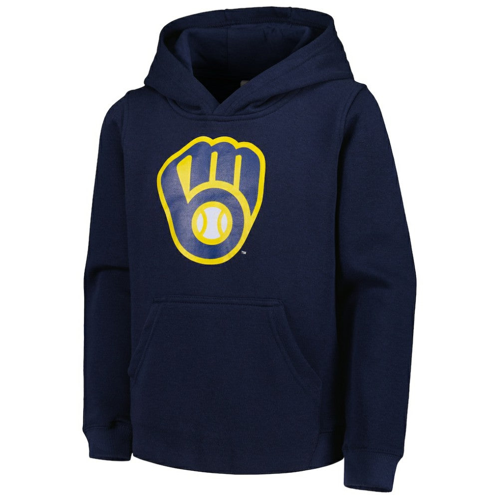 Milwaukee Brewers Youth Team Primary Logo Pullover Hoodie - MLB