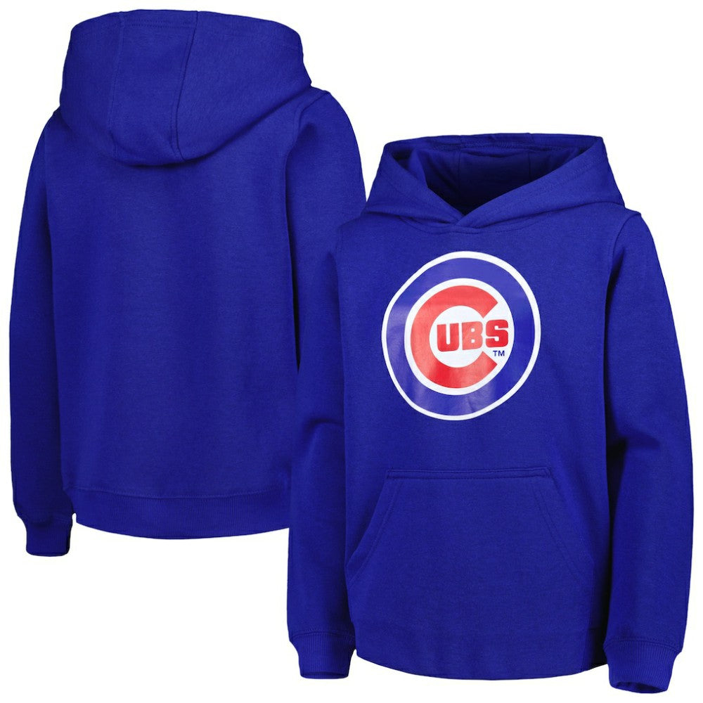 Chicago Cubs Youth Team Primary Logo Pullover Hoodie - MLB