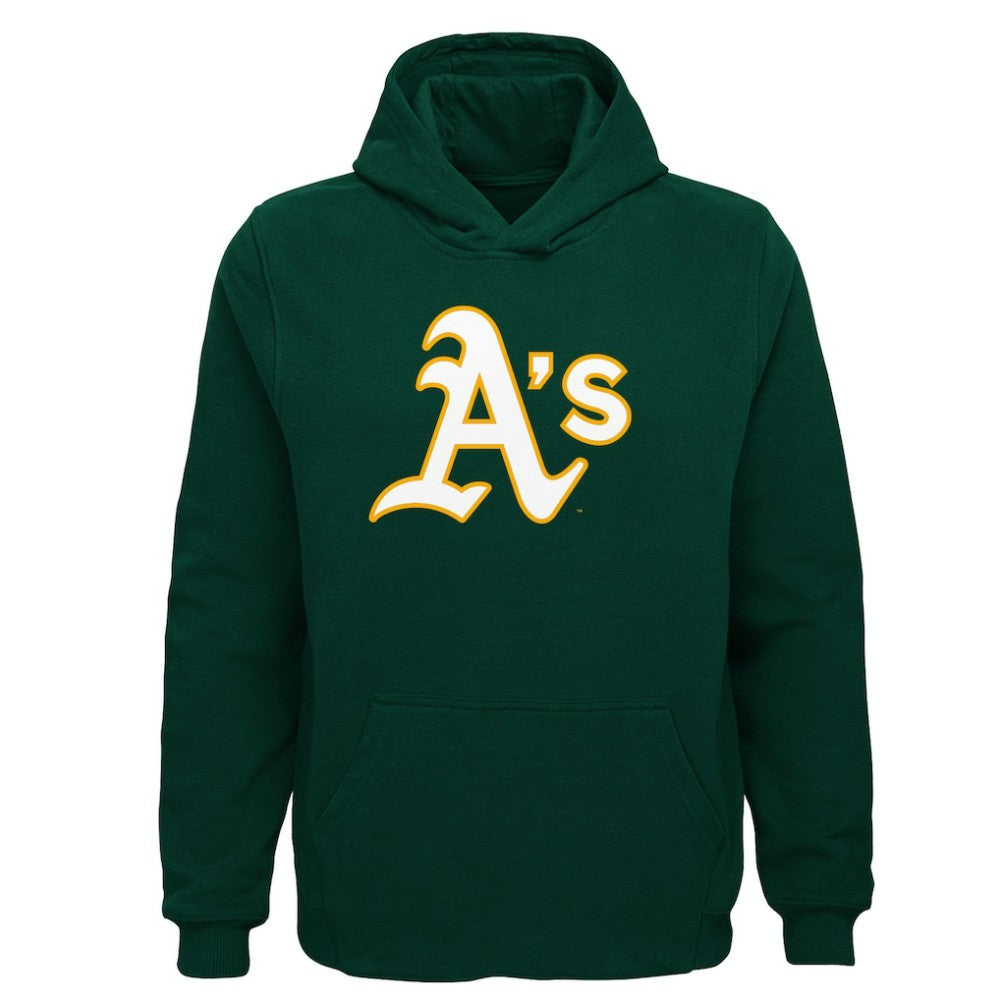 Athletics Youth Team Primary Logo Pullover Hoodie - MLB