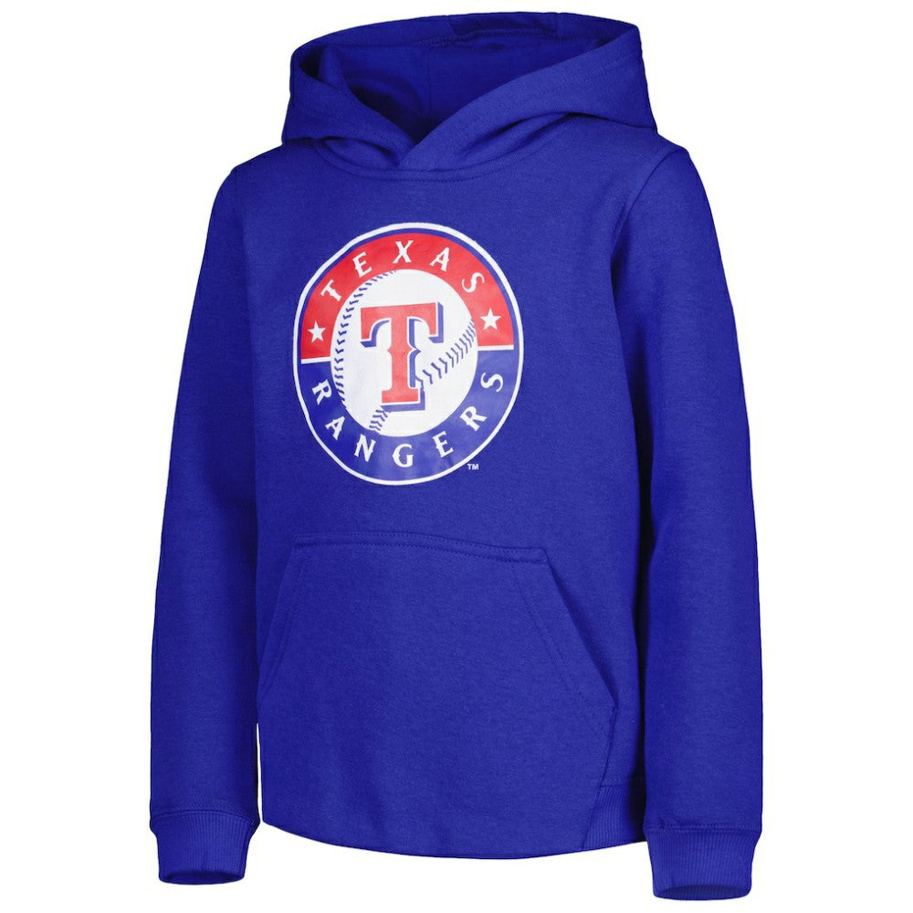 Texas Rangers Youth Team Primary Logo Pullover Hoodie - MLB