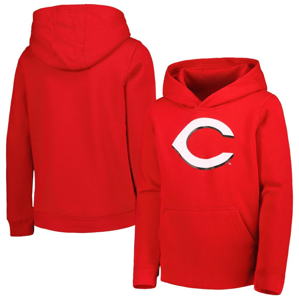 Cincinnati Reds Youth Team Primary Logo Pullover Hoodie - MLB