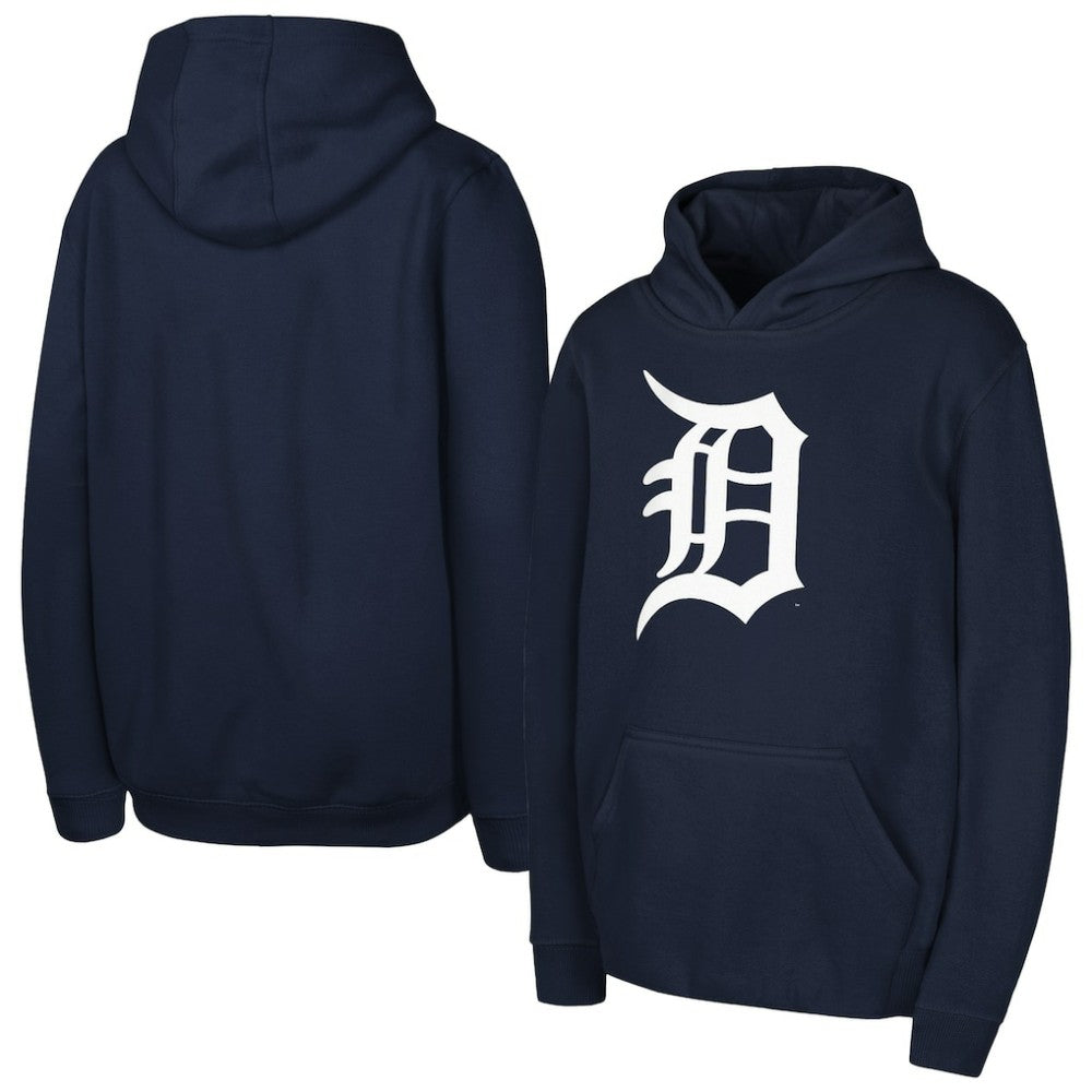 Detroit Tigers Youth Team Primary Logo Pullover Hoodie - MLB