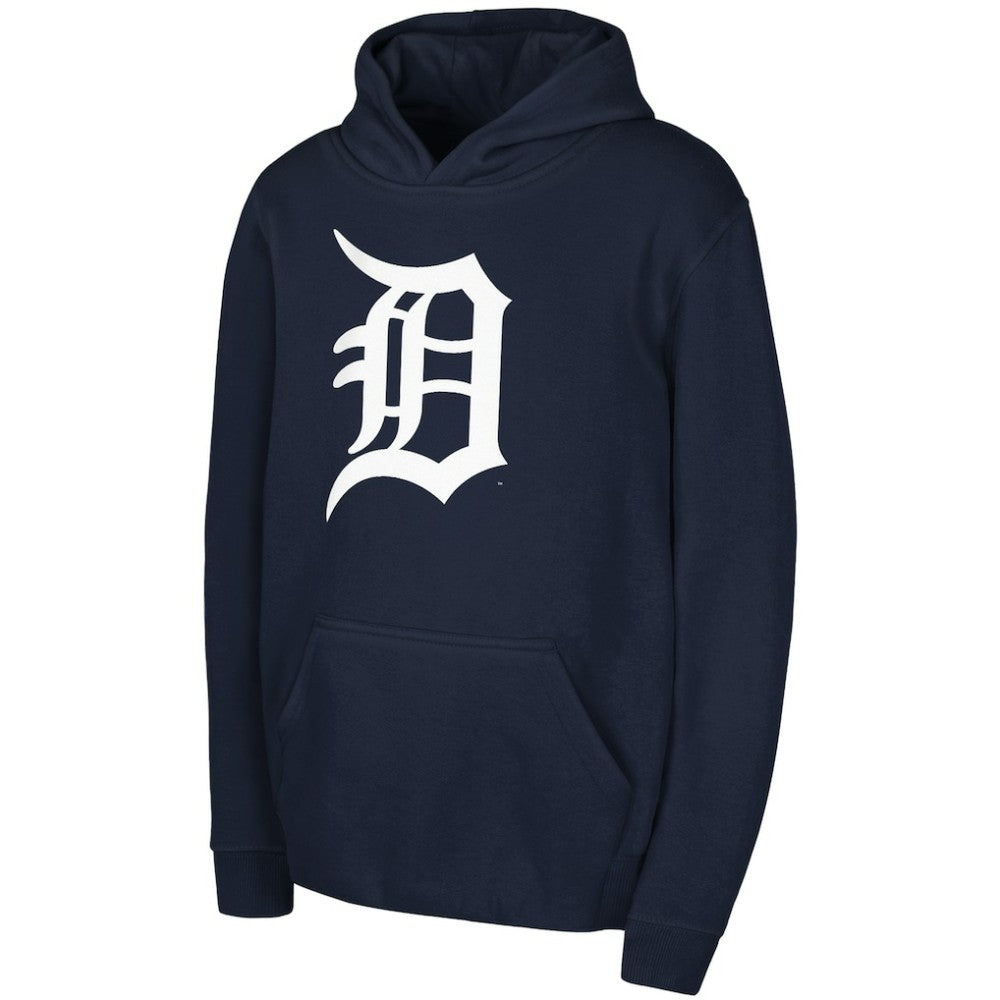 Detroit Tigers Youth Team Primary Logo Pullover Hoodie - MLB