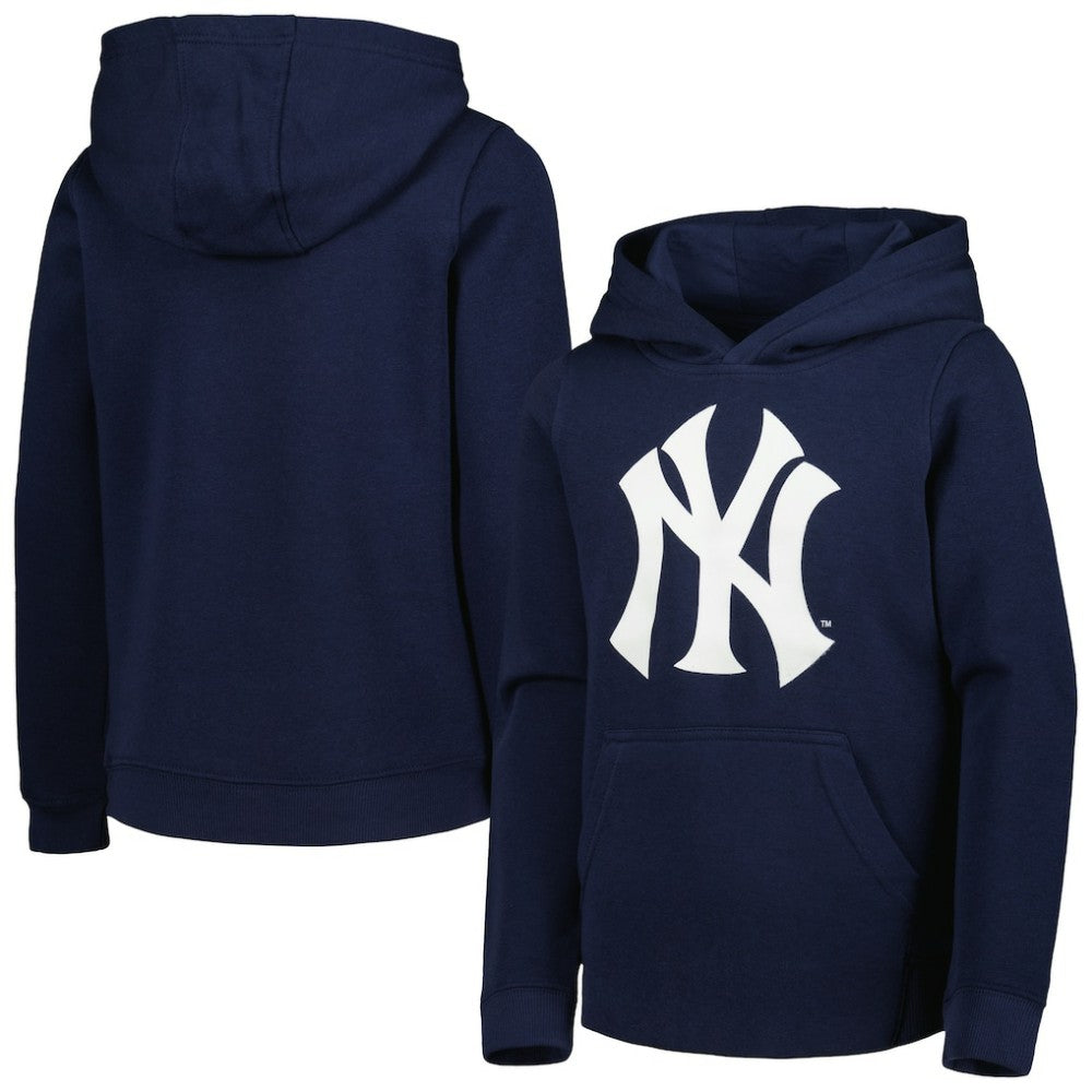 New York Yankees Youth Team Primary Logo Pullover Hoodie - MLB