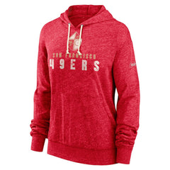 San Francisco 49ers Women's Rewind Gym Vintage Lightweight Pullover Hoodie Scarlet | Nike for Sale