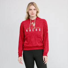 San Francisco 49ers Women's Rewind Gym Vintage Lightweight Pullover Hoodie Scarlet | Nike for Sale