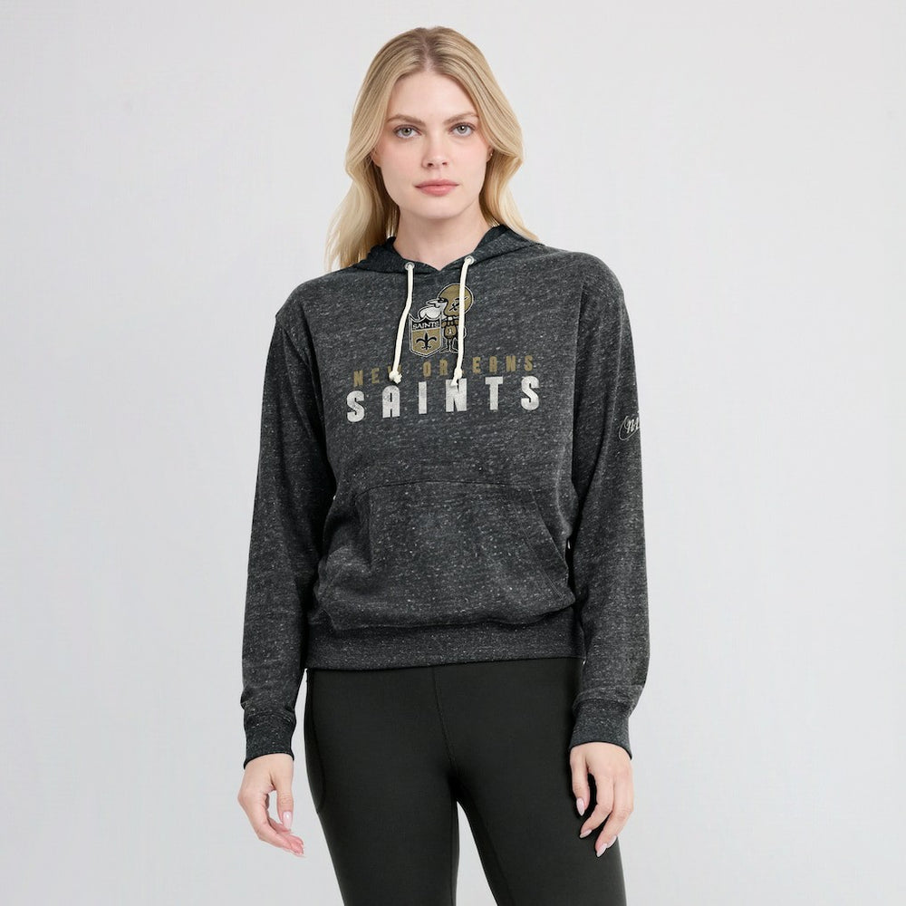 New Orleans Saints Women's Rewind Gym Vintage Lightweight Pullover Hoodie Black | Nike for Sale