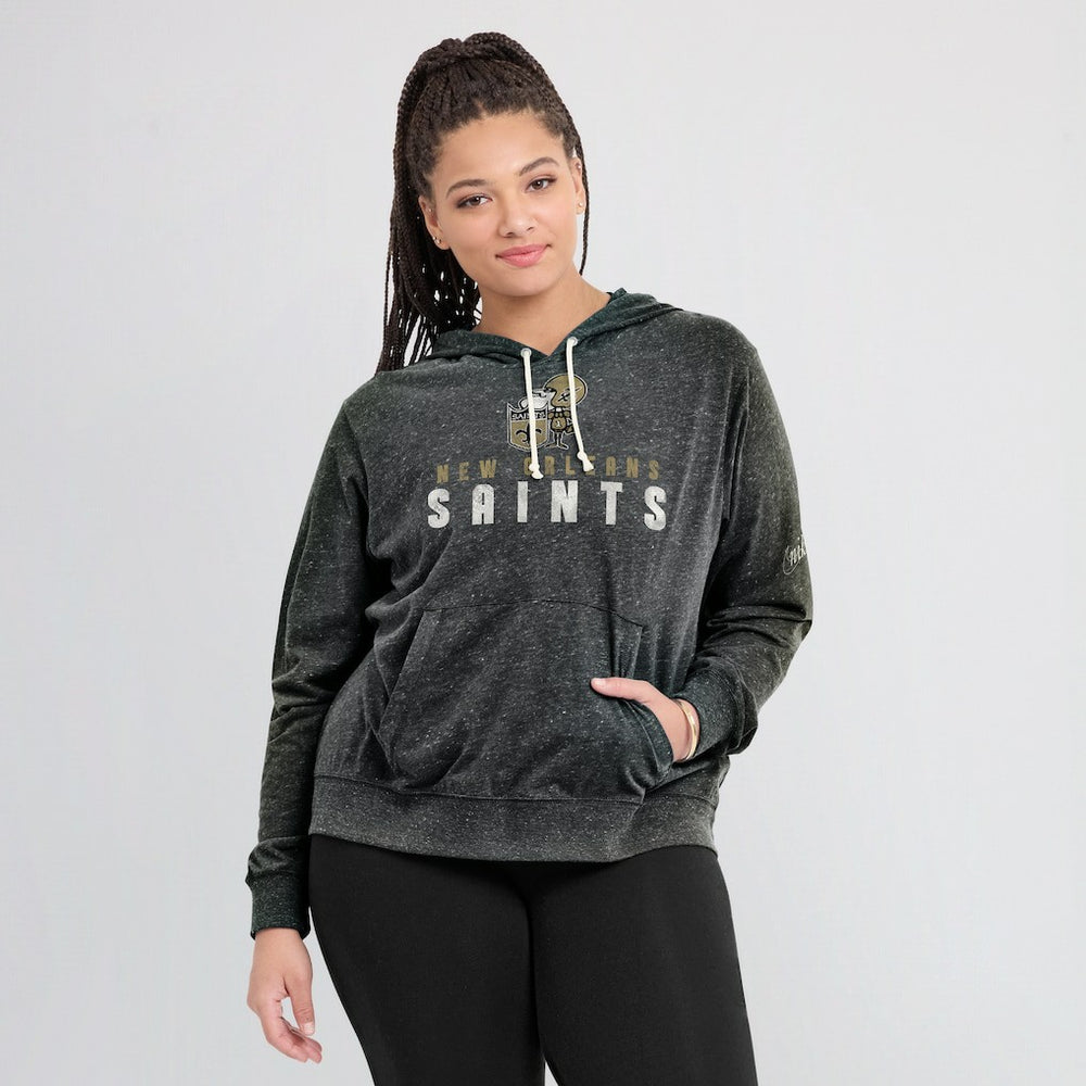 New Orleans Saints Women's Rewind Gym Vintage Lightweight Pullover Hoodie Black | Nike for Sale