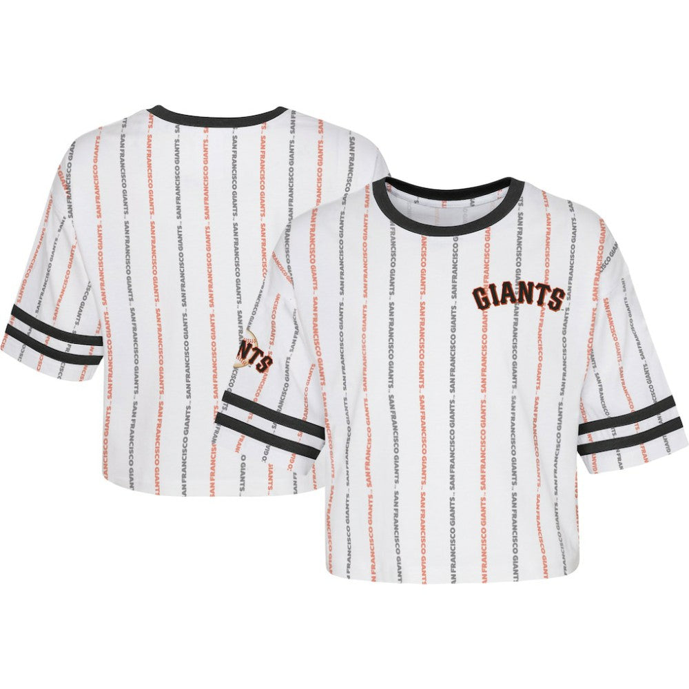 San Francisco Giants Girls Youth Ball Striped T-Shirt - MLB