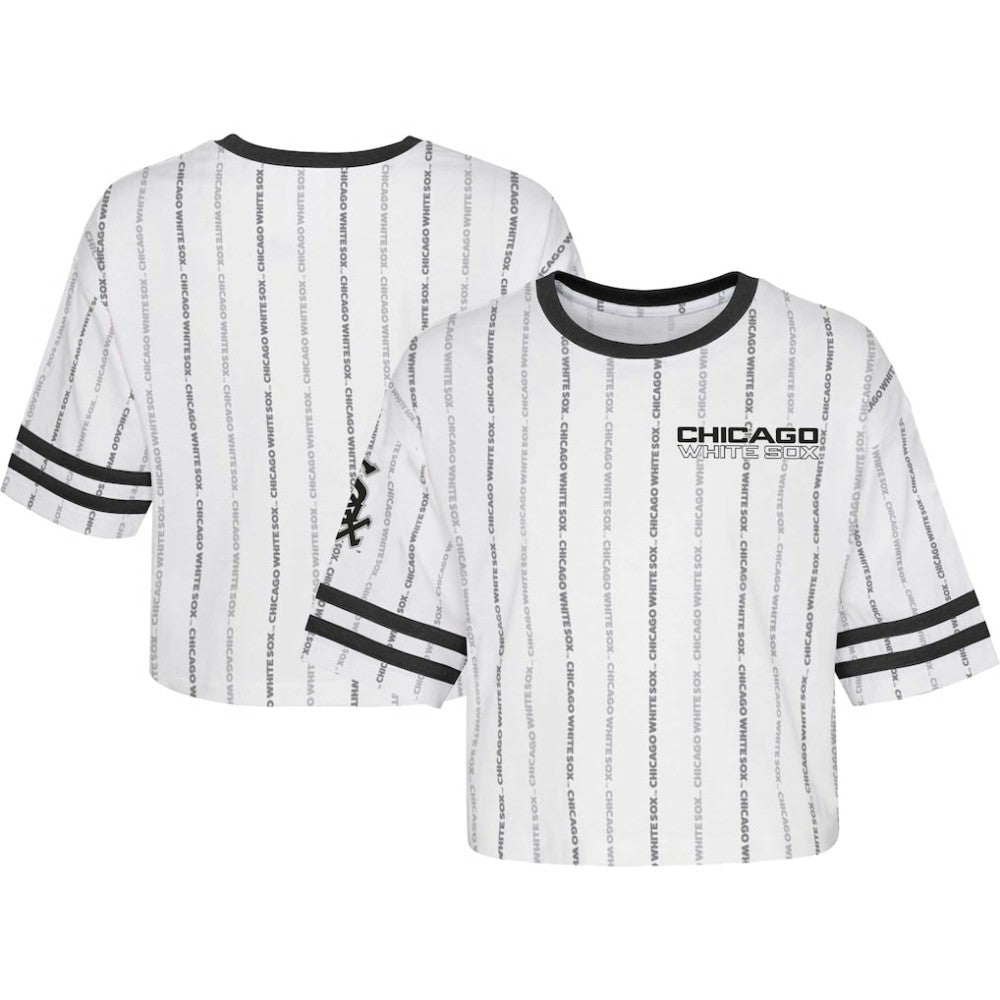 Chicago White Sox Girls Youth Ball Striped T-Shirt - MLB