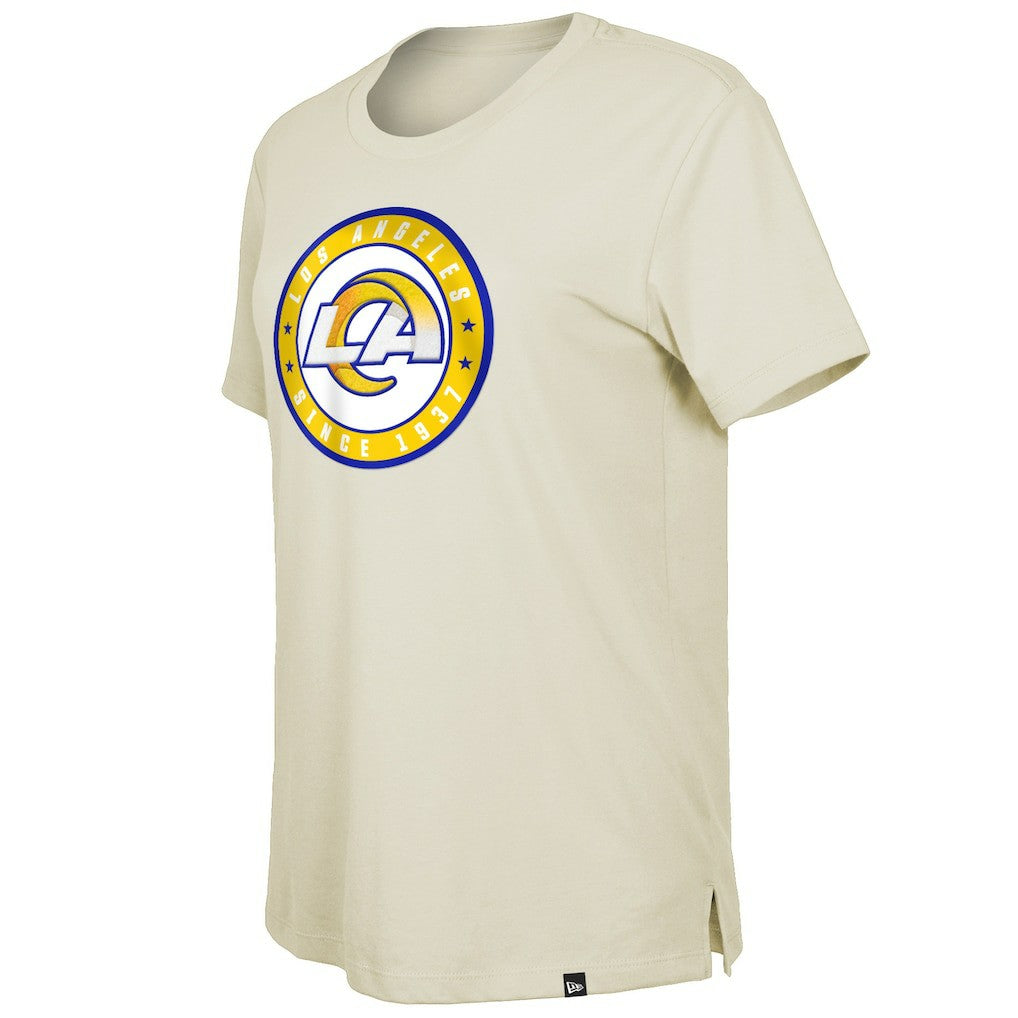Los Angeles Rams New Era Women's 2023 NFL Draft T-Shirt Cream | NFL