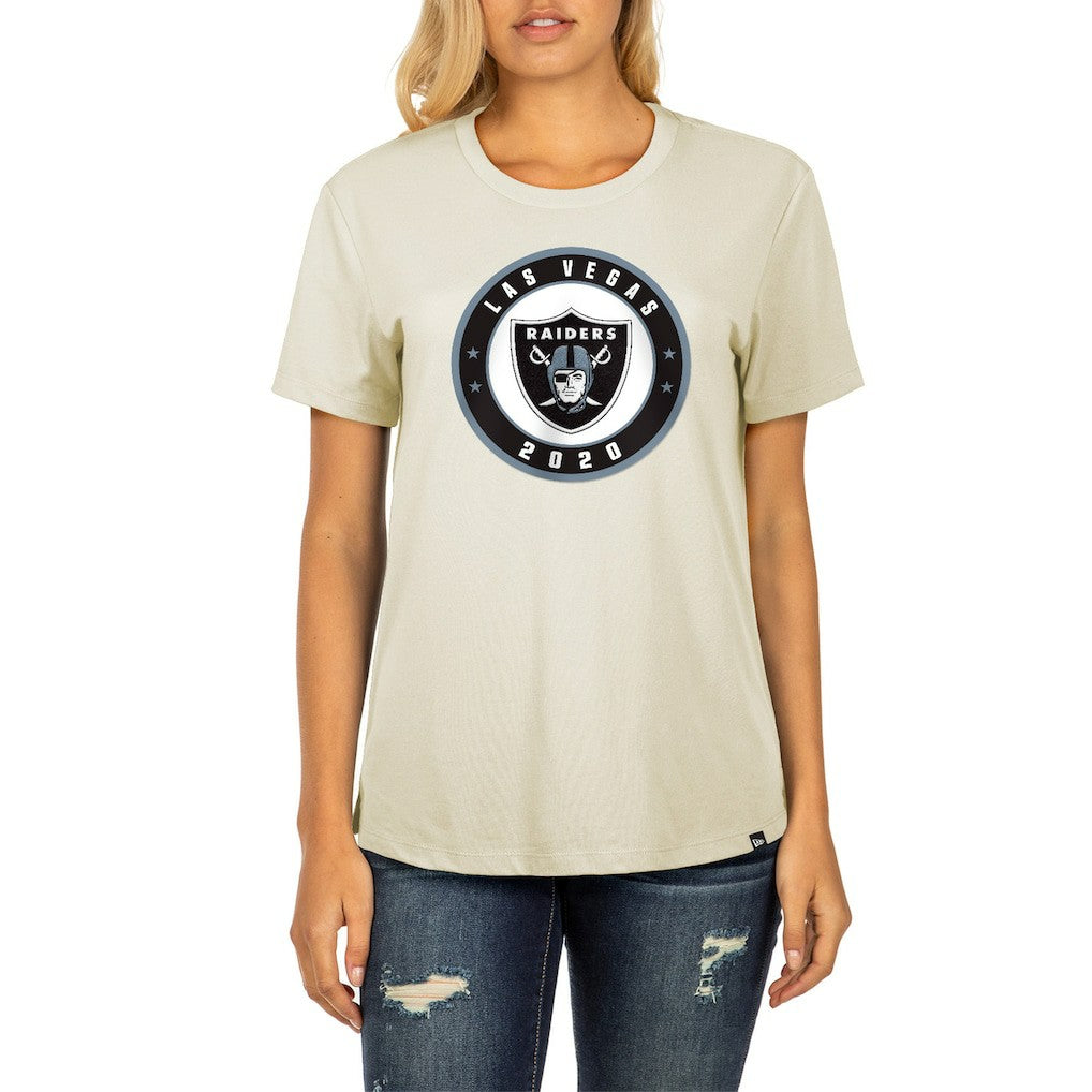 Las Vegas Raiders New Era Women's 2023 NFL Draft T-Shirt Cream | NFL