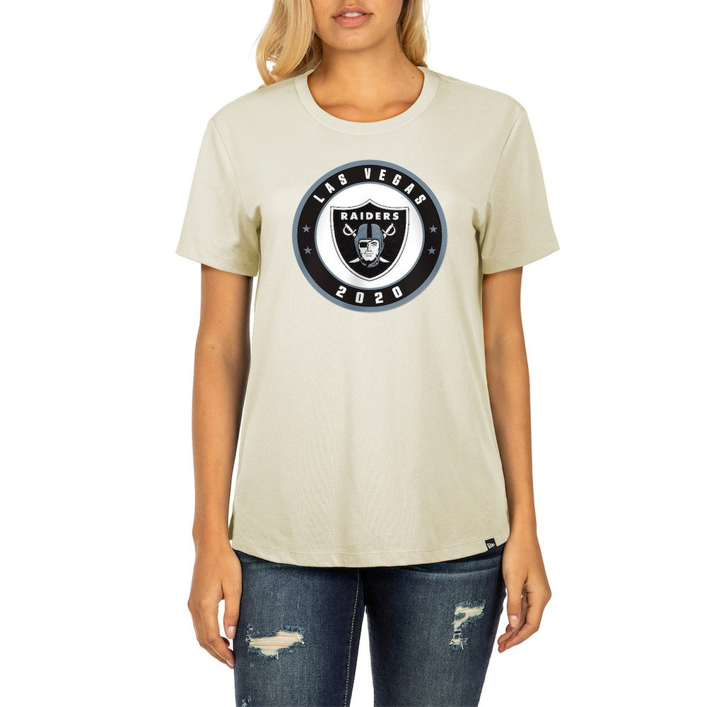 Las Vegas Raiders New Era Women's 2023 NFL Draft T-Shirt Cream | NFL