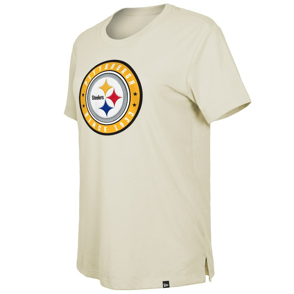 Pittsburgh Steelers New Era Women's 2023 NFL Draft T-Shirt Cream | NFL