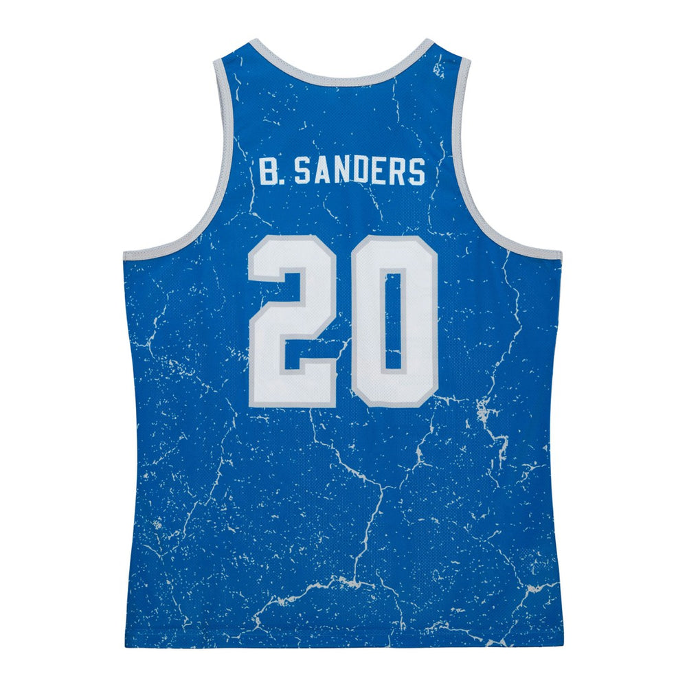 Barry Sanders Detroit Lions 1991 Player Burst Tank Top Blue | Mitchell & Ness