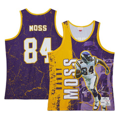 Randy Moss Minnesota Vikings 1998 Player Burst Tank Top Purple | Mitchell & Ness