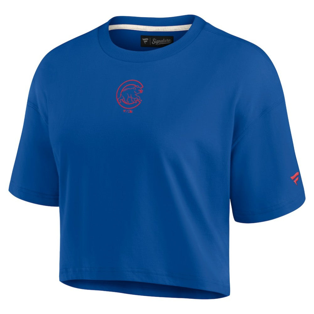 Chicago Cubs Fanatics Women's Elements Super Soft Boxy Cropped T-Shirt - MLB