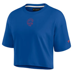 Chicago Cubs Fanatics Women's Elements Super Soft Boxy Cropped T-Shirt - MLB