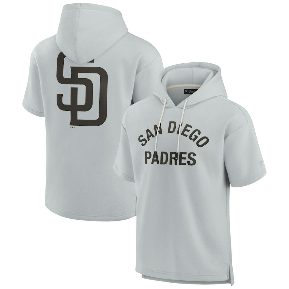 San Diego Padres Fanatics Unisex Elements Super Soft Fleece Short Sleeve Pullover Hoodie - MLB