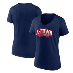 Atlanta Braves Women's Paint the Black V-Neck T-Shirt - MLB