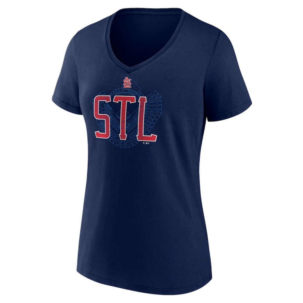 St. Louis Cardinals Women's Paint the Black V-Neck T-Shirt - MLB