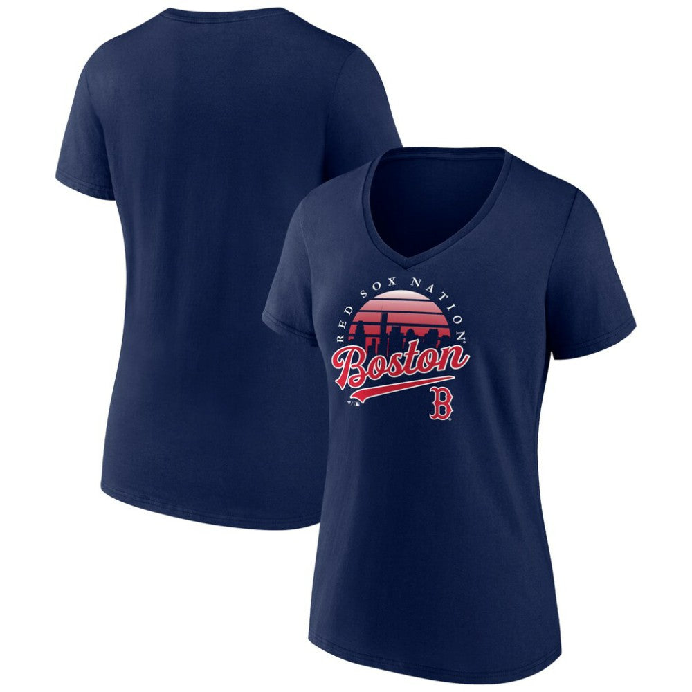 Boston Red Sox Women's One Champion V-Neck T-Shirt - MLB