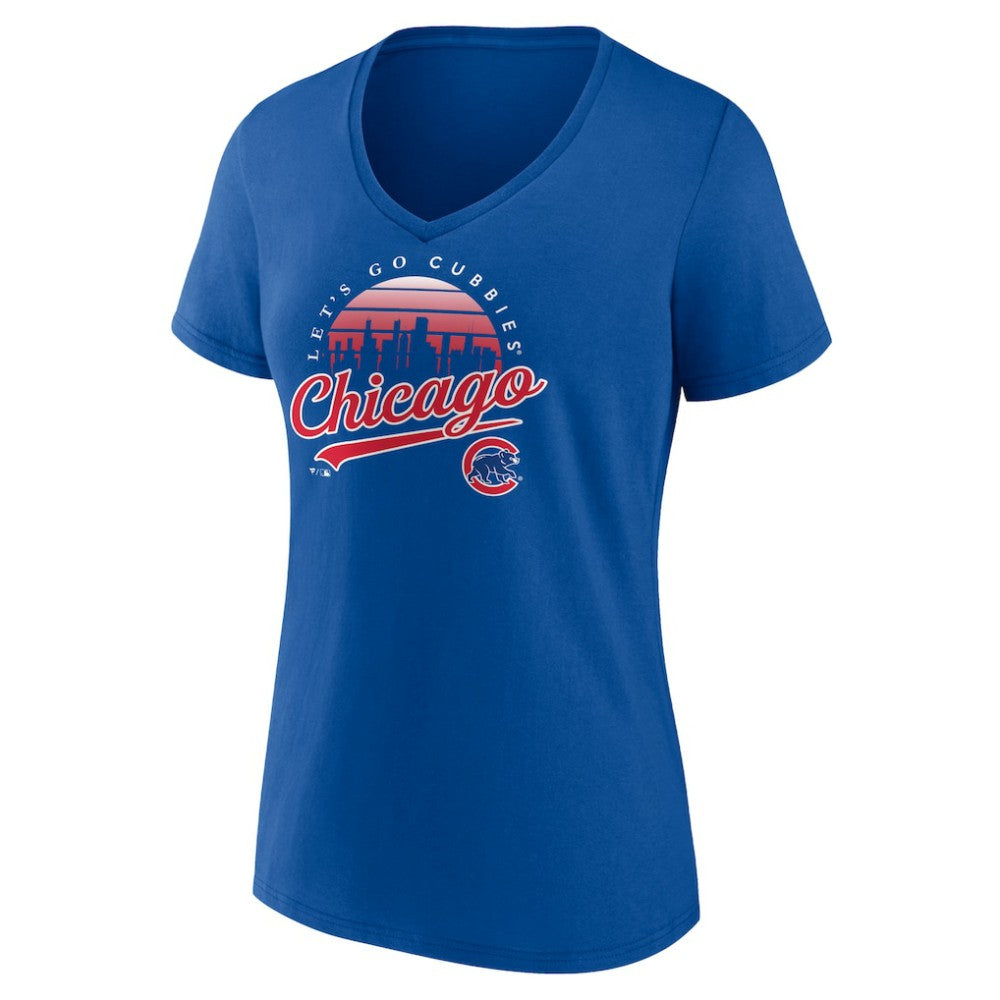 Chicago Cubs Women's One Champion V-Neck T-Shirt - MLB