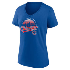 Chicago Cubs Women's One Champion V-Neck T-Shirt - MLB