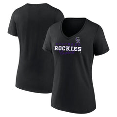 Colorado Rockies Women's Back In Business V-Neck T-Shirt - MLB
