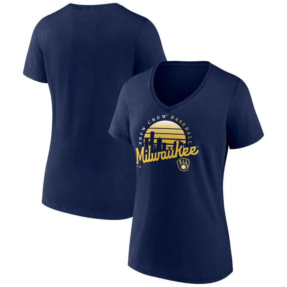 Milwaukee Brewers Women's One Champion V-Neck T-Shirt - MLB