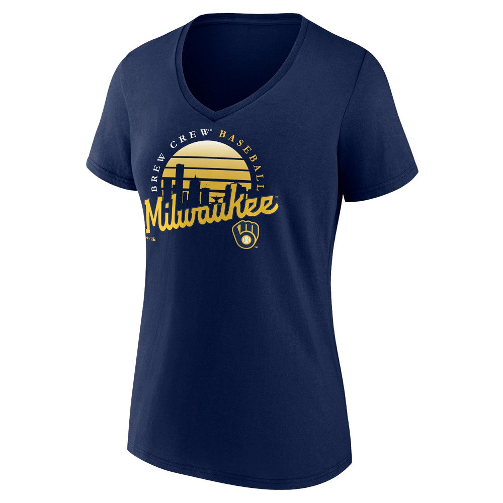 Milwaukee Brewers Women's One Champion V-Neck T-Shirt - MLB