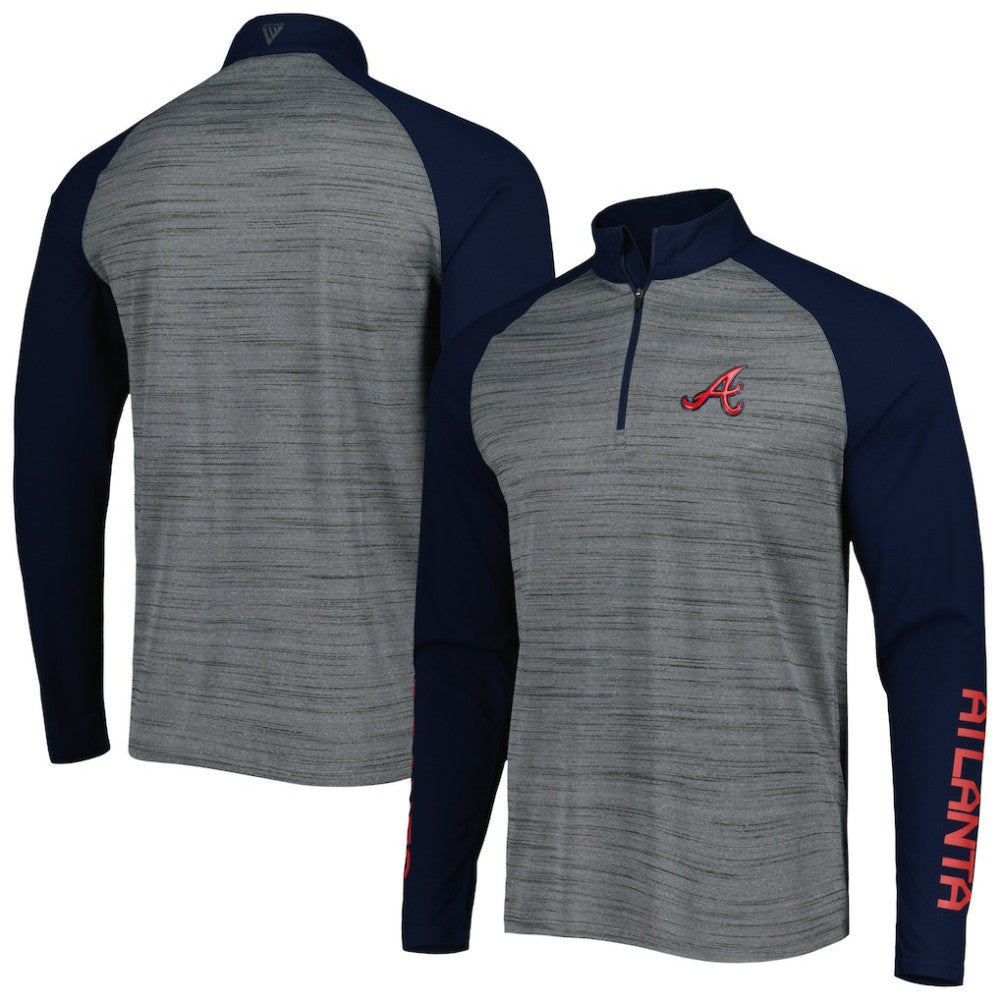 Atlanta Braves Levelwear Vandal Raglan Quarter-Zip Top - MLB