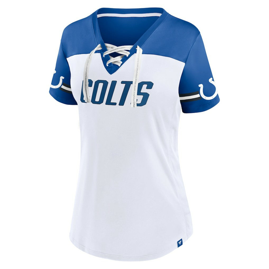 Jonathan Taylor Indianapolis Colts Women's Athena Name & Number V-Neck Top White | Fanatics