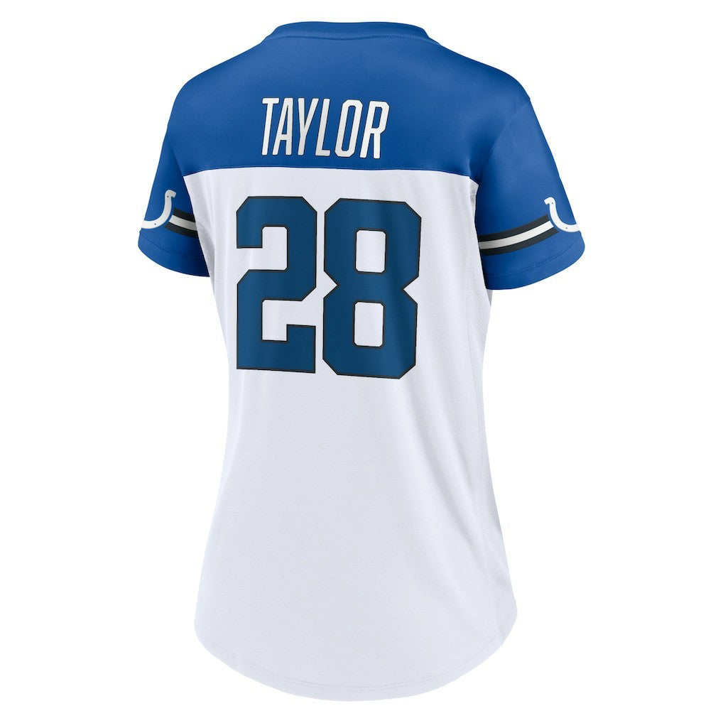Jonathan Taylor Indianapolis Colts Women's Athena Name & Number V-Neck Top White | Fanatics