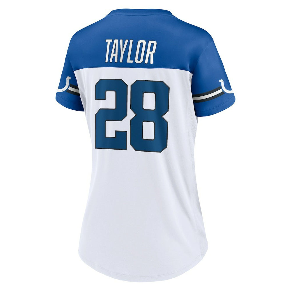Jonathan Taylor Indianapolis Colts Women's Athena Name & Number V-Neck Top White | Fanatics
